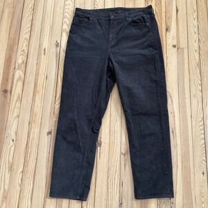 American Eagle Corduroy Pants Women Size 16 Long dark gray y2k Stretch straight